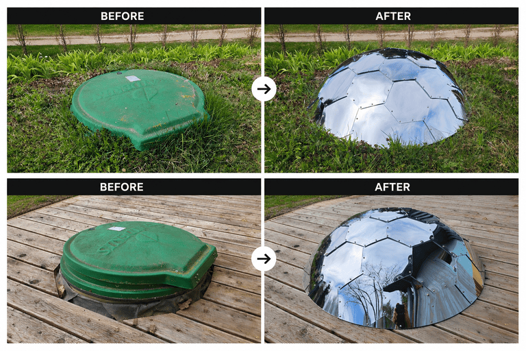 Ø110cm H30cm / Ø43in H11in Well Cover Dome