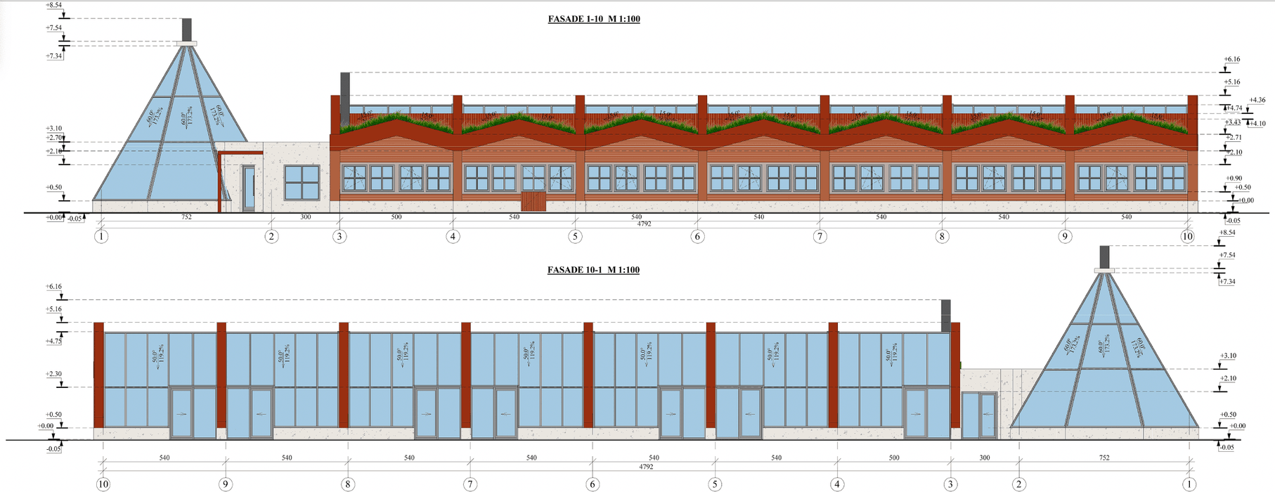 38x9,7m / 124ft x 31ft 9in Wooden House Connected to Ø9m (29ft) Glass Lavvo Cabin