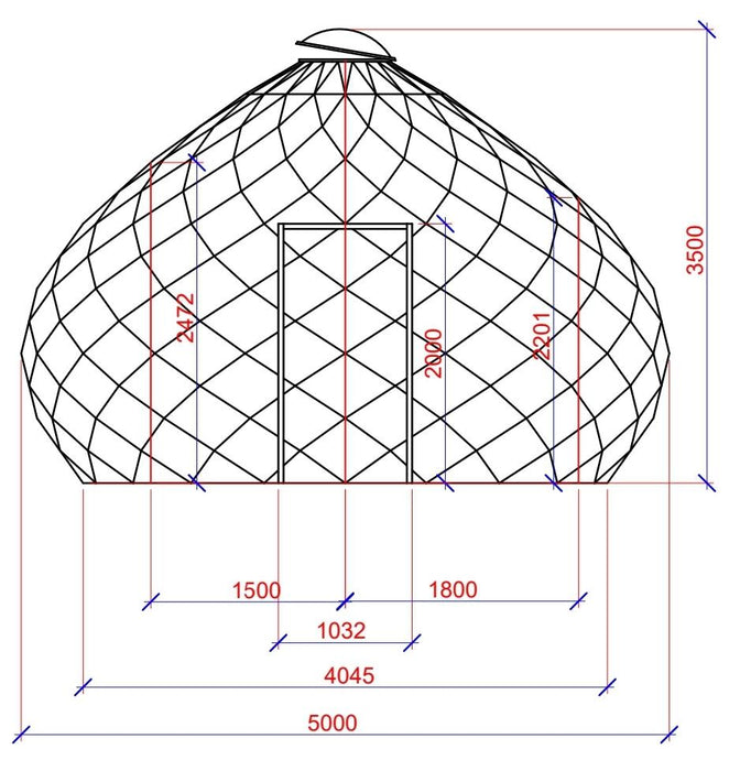 CLEAR AIRTIGHT Ø5m Luxury Aura Zome Dome™ Mosquito/Dust PROOF