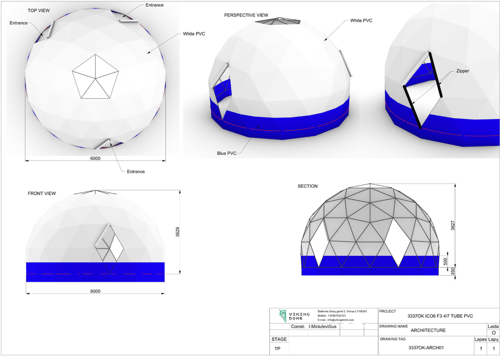 Ø6m Icosahedron TUBE/PVC für geologische Bohrungen