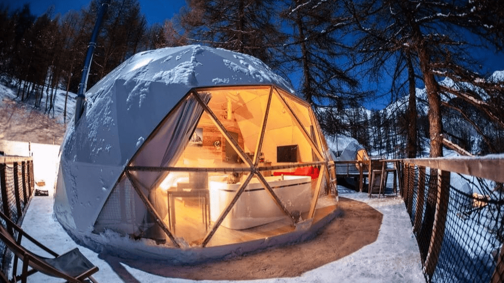 Ø6m Alpine Hütte Isolierte Kuppeln Halbpermanente PVC-Gebäude