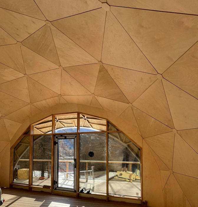 Ø10m Isolierte Glamping Dome PVC-Glaswand - semipermanentes Gebäude