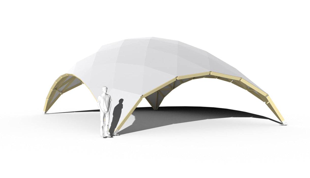 13,5x8,8m / 44x30ft DIY Quadro Geodesic Dome STAR PRO Connectors Kit