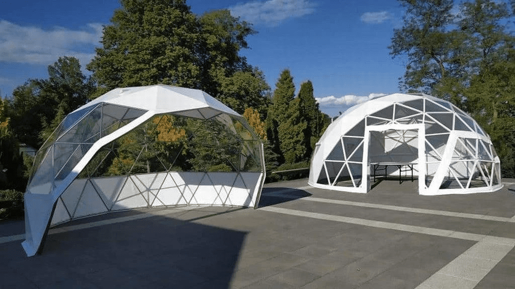Ø5m STAR/Holz/PVC Zelt Dome