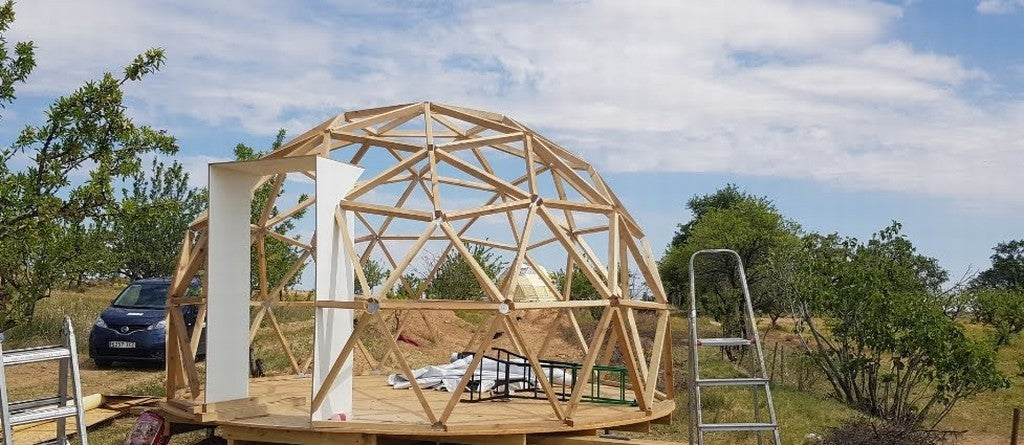 Ø10m STAR/wood/PVC tent Dome
