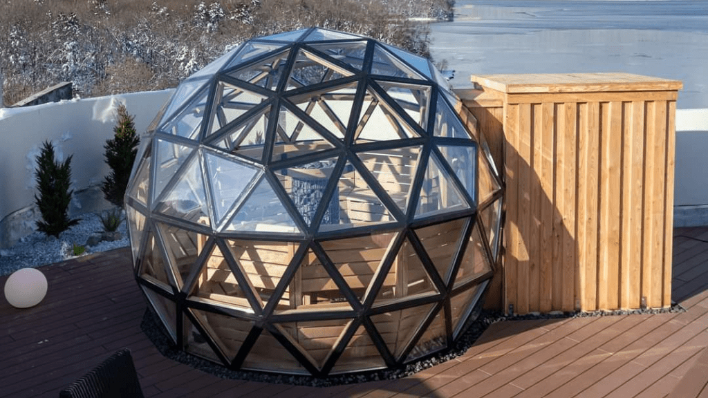 Ø3.5m Sauna Glass Dome single-pane