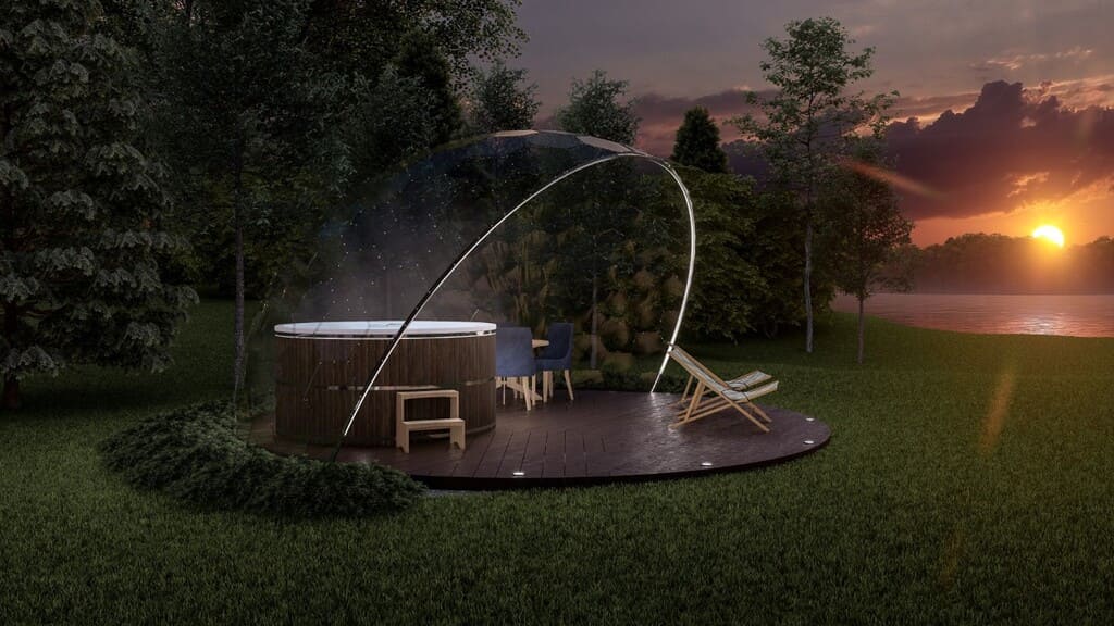 Ø5m Luxuriöser Whirlpool-Überdachung - Aura Dome™