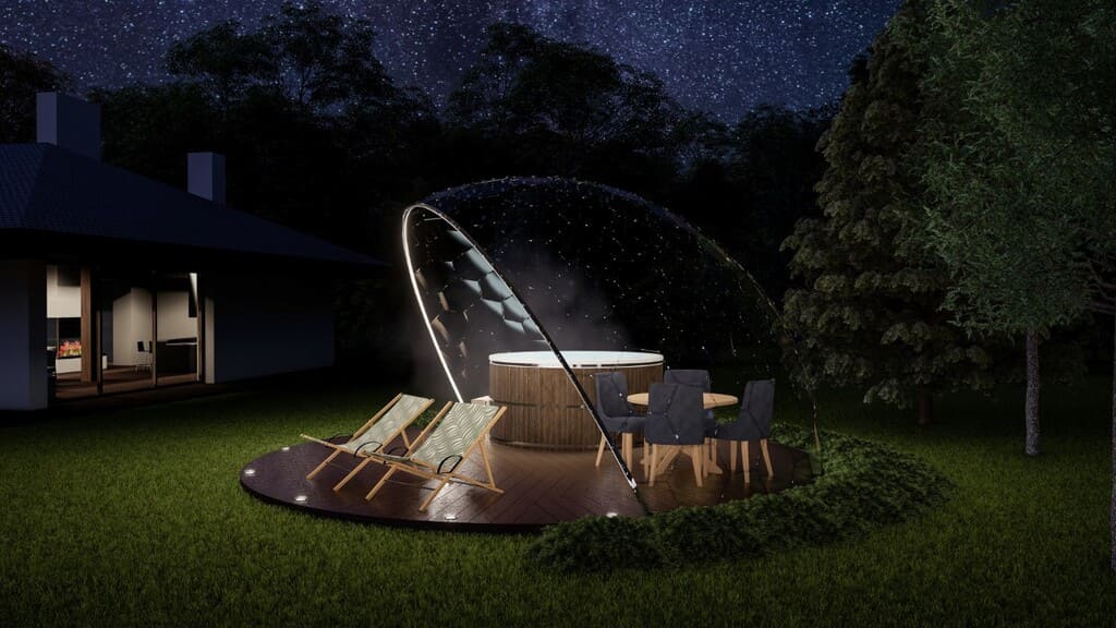 Ø6m Luxuriöser Whirlpool-Überdachung - Aura Dome™